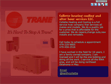 Tablet Screenshot of colletteheatingcooling.com